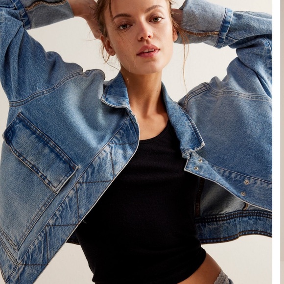 Free People Blue Jean Jacket - Picture 7 of 10